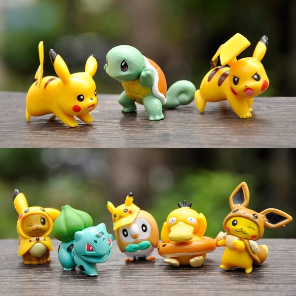 Figuras de Pokémon Pikachu de 8 piezas 2-4cm