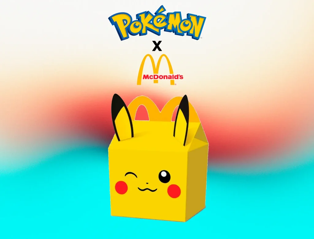 Caja de Pikachu de la Pokémon Cajita Feliz en McDonald’s como parte de su promoción de figuras coleccionables.